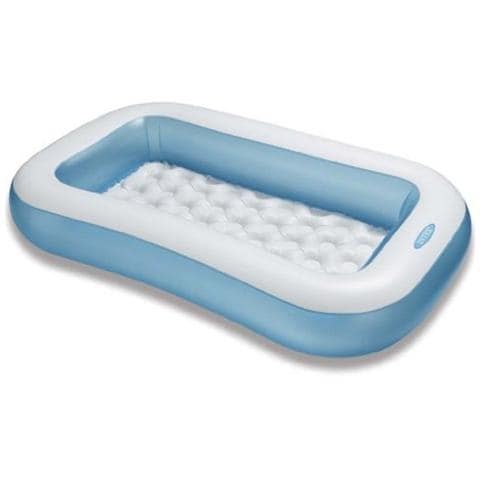 INTEX 57403NP Piscina Gonfiabile Rettangolare Baby Azzurra166 x 100 x 28 cm