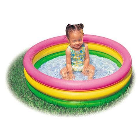 INTEX Piscina Gonfiabile 3 Anelli Color 86 x 25 cm