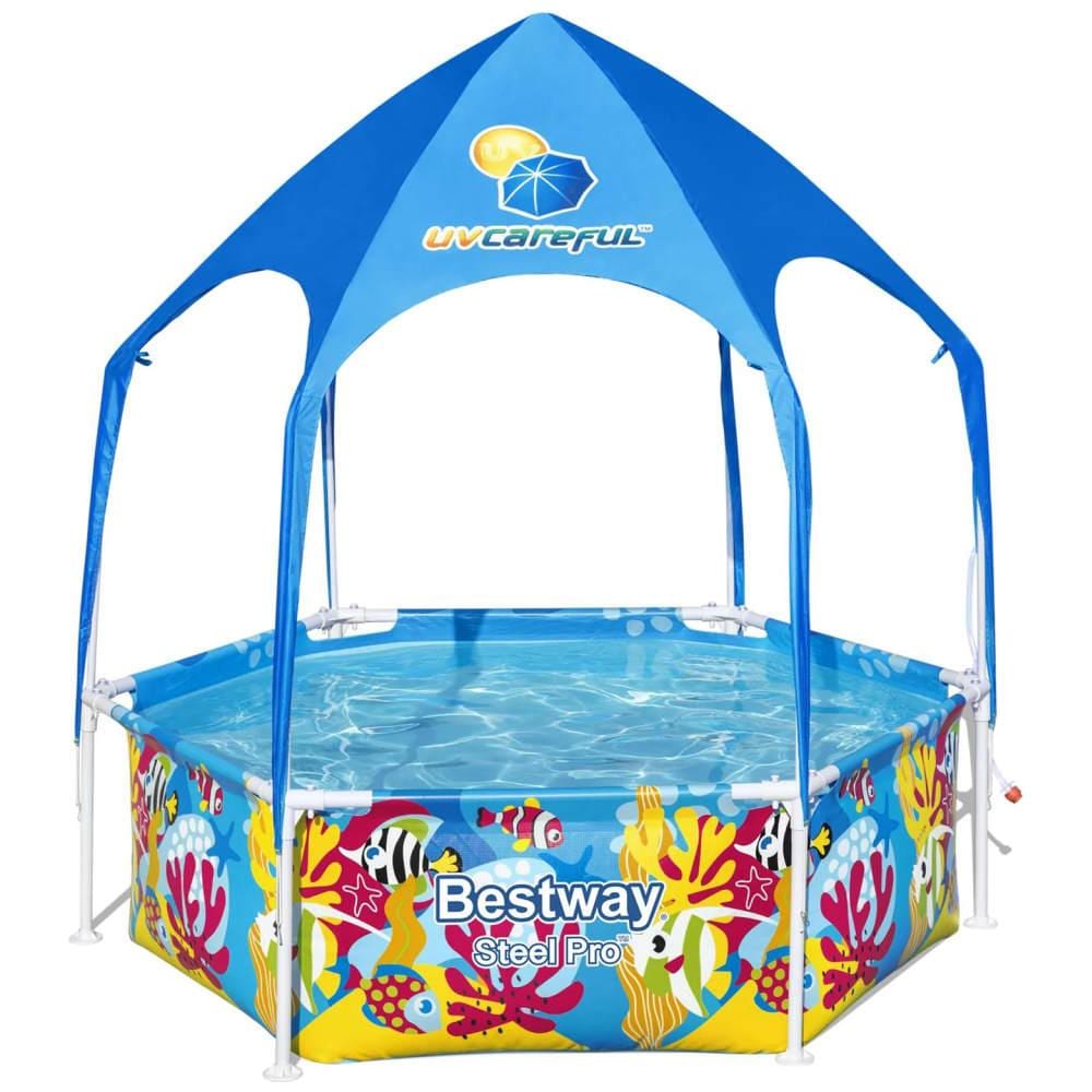 BESTWAY Piscina Per Bambini Fuori Terra Pro Anti Uv Acciaio 183x51cm