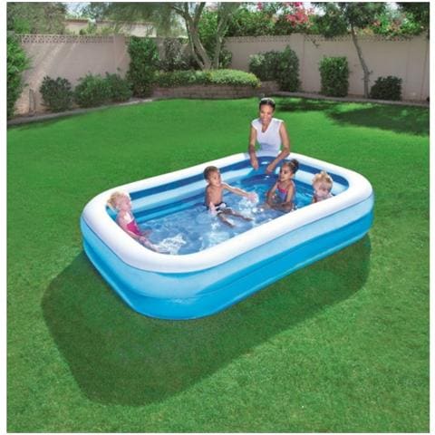 Bestway 54006 Piscina Gonfiabile Rettangolare 262x175x51 Cm In Vinile 2 Anelli