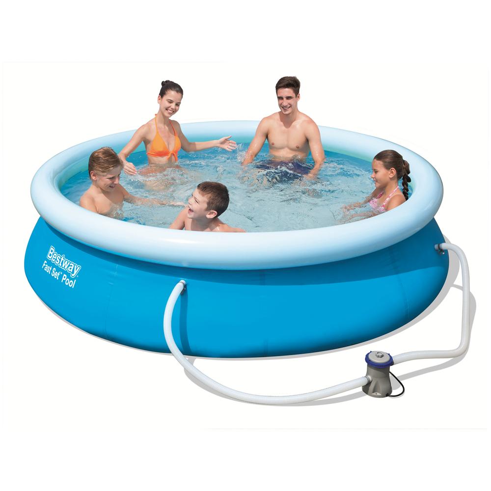 BESTWAY Piscina Fast Set Gonfiabile Pompa e Filtro a Cartuccia 305xh. 76 Cm