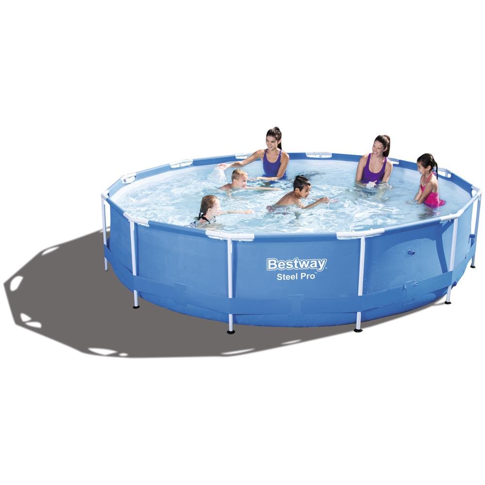 Bestway Steel Pro Piscina Rotonda 366 x 76 cm con Telaio Acciaio 56706