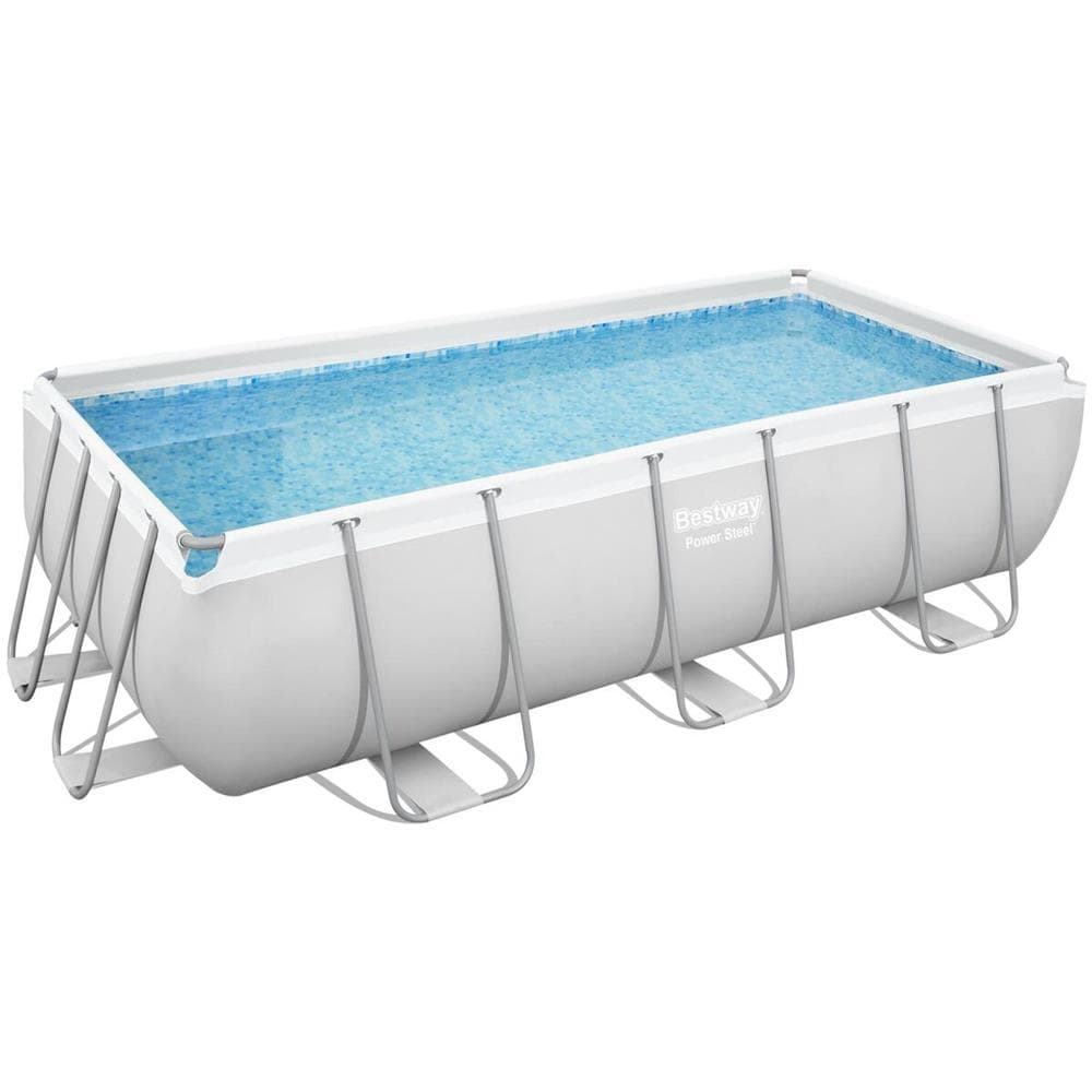 CONCEPT U Hawi Piscina Tubolare Fuori Terra Rettangolare Grigio 4