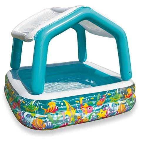 INTEX Piscin Gonfiabile con Parasole 157x157x122 cm