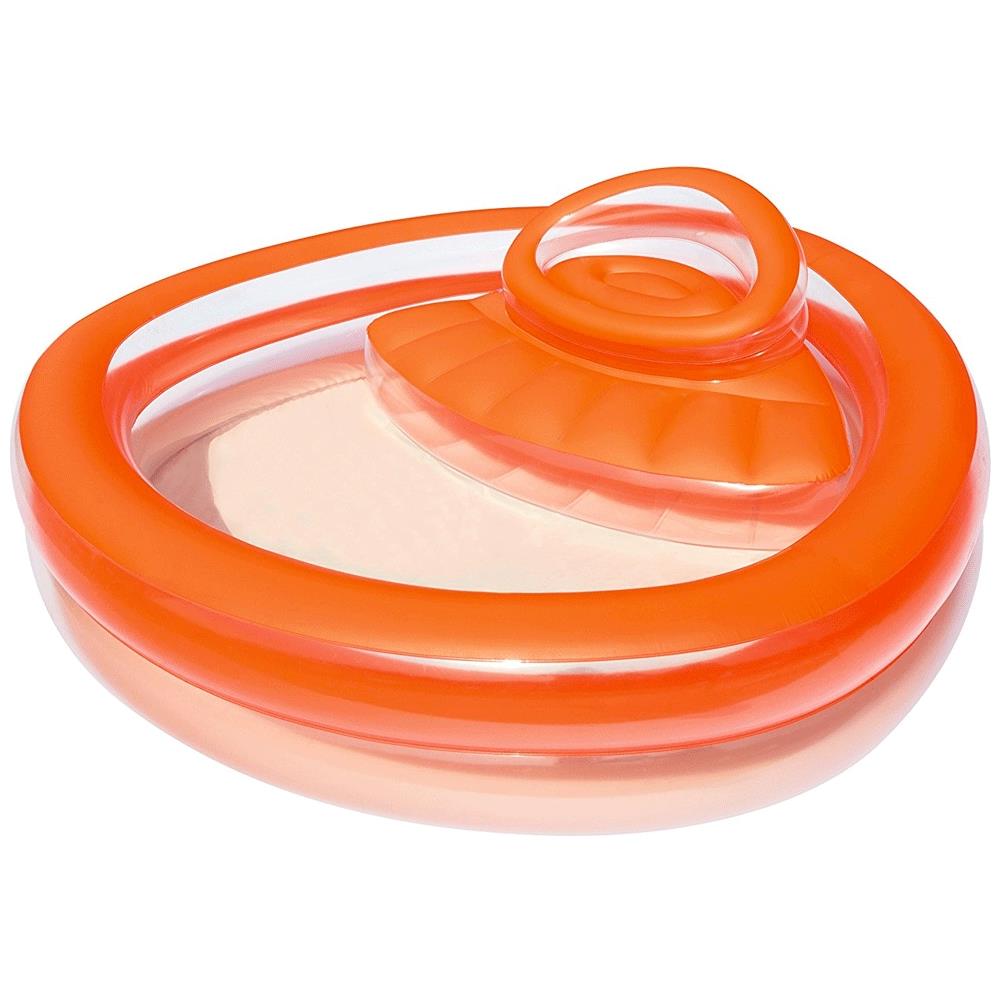 TrAdE shop Traesio® Piscina Gonfiabile Rotonda Con Seduta E Schienale 232 X 229 X 63 Cm Esterno