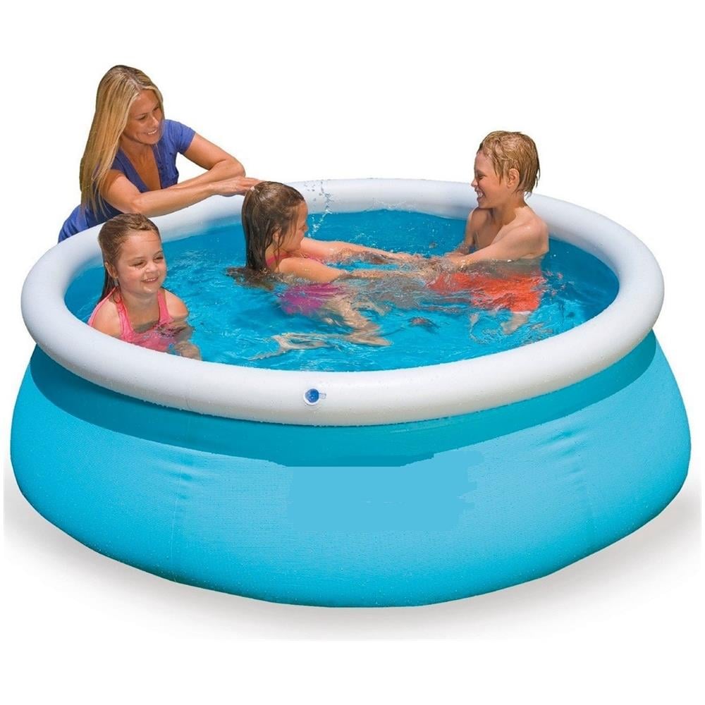 TrAdE shop Traesio® Piscina Gonfiabile Rotonda Easy Set Pvc 183 X 51 Cm 880 Lt Giardino Terrazzo