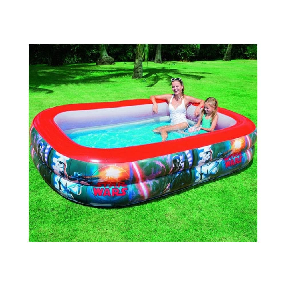 TrAdE shop Traesio® Piscina Fuori Terra Gonfiabile Star Wars 262 X 175 X 51 Cm Giardino Esterno