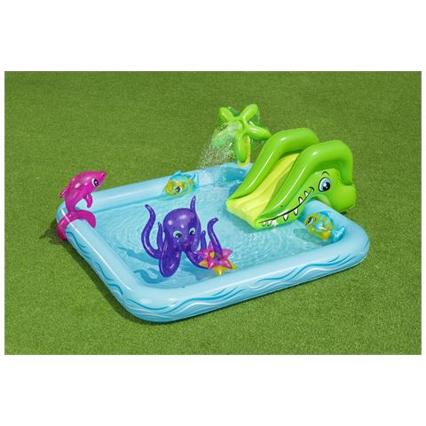 BESTWAY Piscinetta Gonfiabile Acquario Fantastico Play Center Aquarium Bestway 53052