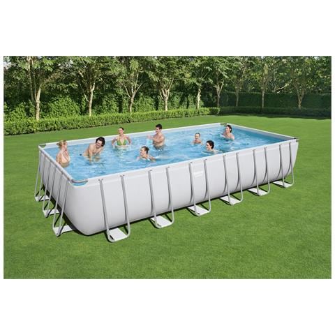 BESTWAY Piscina Rettangolare Con Struttura Power Steel Frame 732x366x132 Bestway 56475