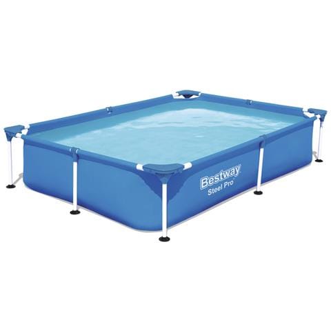 BESTWAY Piscina Bassa Rettangolare Per Bambini 221x150xh43 Cm Steel Pro Frame Bestway 56401