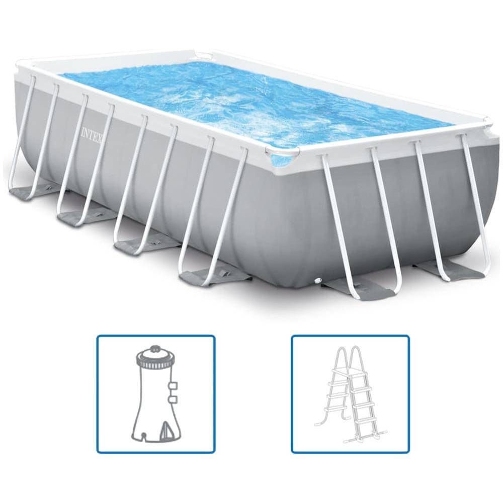 INTEX Set Piscina Prism Frame Rettangolare 400x200x100 Cm