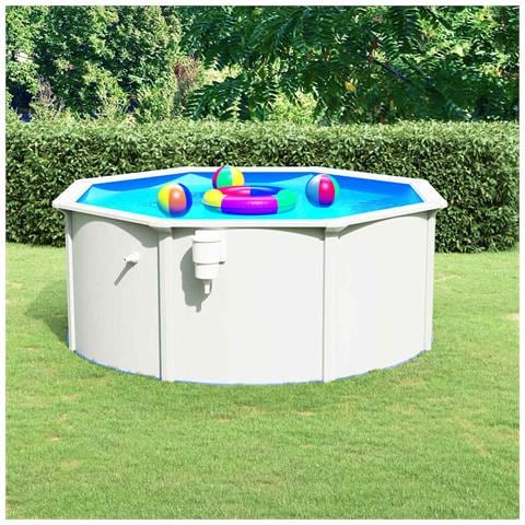Lusso Casadino Lusso Casadino - Piscina Con Pareti In Acciaio 300x120 Cm Bianca