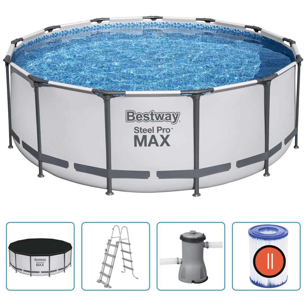 BESTWAY Steel Pro Max Set Piscina Rotonda 396x122 Cm