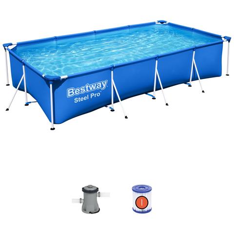 BESTWAY Piscina Rettangolare Steel Pro 400x211x81cm Bestway 56424