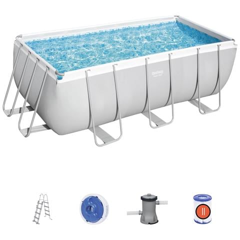 BESTWAY Piscina Power Steel Frame Rettangolare 412x201x122 Cm Bestway 56456