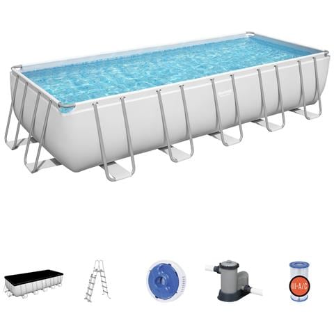 BESTWAY Piscina Fuori Terra Rettangolare Power Steel 640x274x132 Cm Bestway 5611z