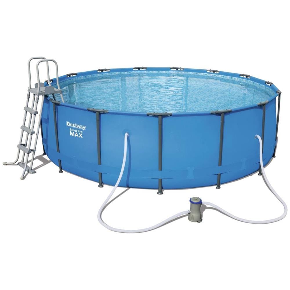 BESTWAY Set Piscina Steel Pro Max Rotonda 4.57 x 1