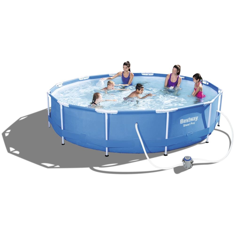 BESTWAY Set Piscina Steel Pro Rotonda 366 x 76 cm