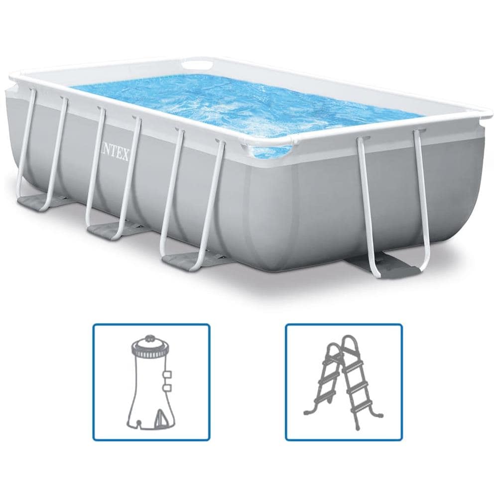 INTEX Set Piscina Prism Frame Rettangolare 300x175x80 Cm