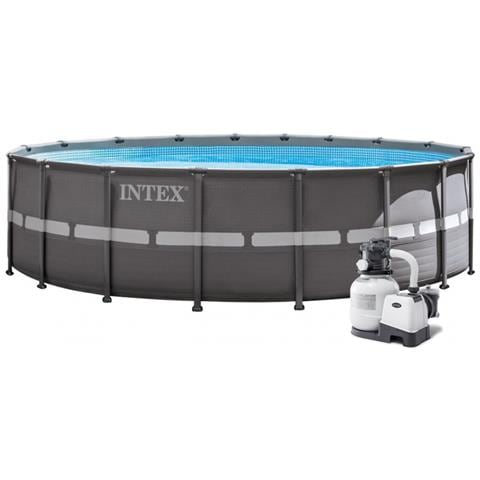 Intex 26334GN piscina fuori terra Piscina con bordi Piscina rotonda 30079 L Grigio