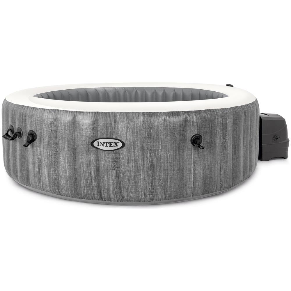 INTEX Intex 28442 Idromassaggio Gonfiabile Deluxe Rotonda Greywood 216x71 Cm