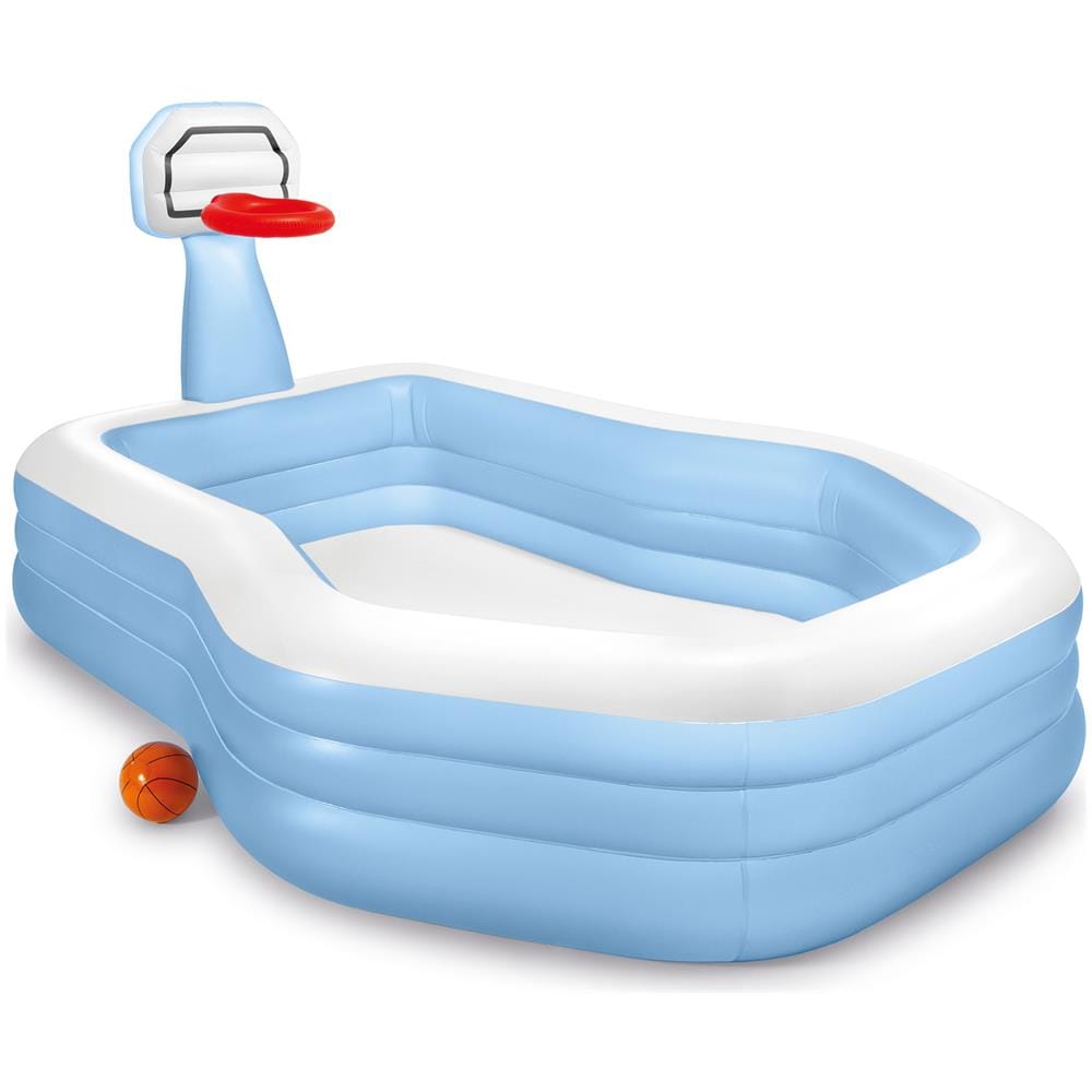 INTEX 57183 Piscina Gonfiabile Family Basket Colore Bianco / Blu