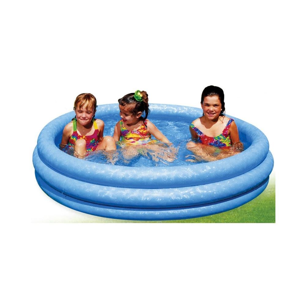 INTEX Piscina Gonfiabile Crystal Blue 3 Anelli 114 x 25 cm