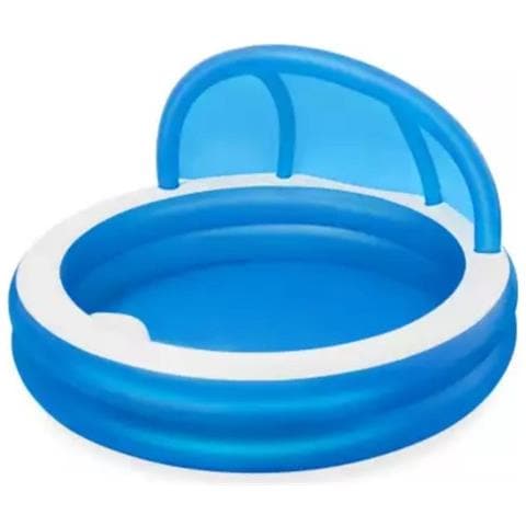 TrAdE Shop Traesio Trade Shop - Piscina Familiare 241x241x140 Cm Gonfiabile Rotonda Con Tettuccio Seduta 54337