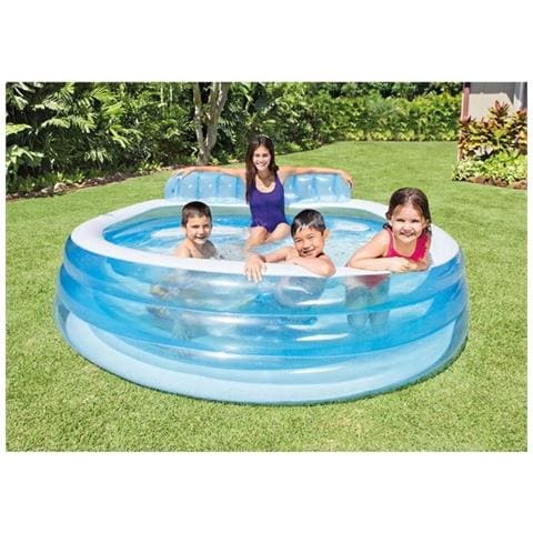 TrAdE Shop Traesio Trade Shop - Piscina Family Con Poltrona Swim Center Gonfiabile 229x218x79cm A 3 Anelli 57190