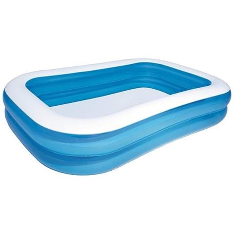 TrAdE Shop Traesio Trade Shop - Piscina Gonfiabile Family Rettangolare A 2 Anelli 262x175x51cm 54006 Per Bambini