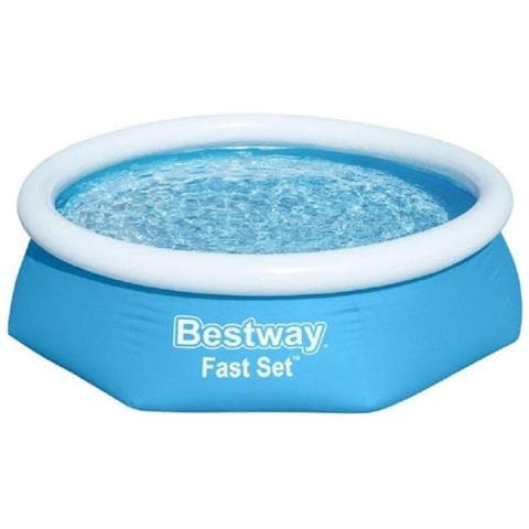 TrAdE Shop Traesio Trade Shop - Piscina Gonfiabile Fast Set Ø244x61cm Rotonda Per Famiglie Giardino Estate 57448