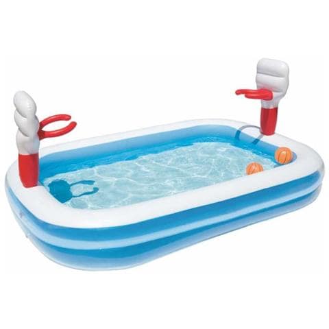 TrAdE Shop Traesio Trade Shop - Piscina Gonfiabile Per Bambini 3 Anni+ Gioco Pallacanestro Basket Giardino 54122