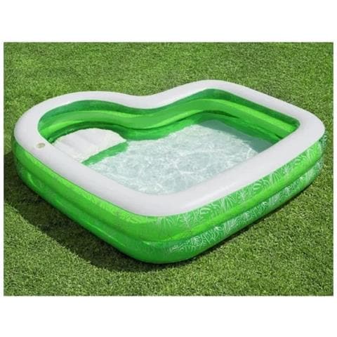 TrAdE Shop Traesio Trade Shop - Piscina Gonfiabile Per Famiglie Con Sedile Tropical Paradise 231x231x51 Cm 54336