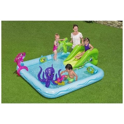 TRADE_OX Trade Shop - Play Center Acquario Fantastico Con Spruzzi Piscina Gonfiabile 239x206x86cm 53052